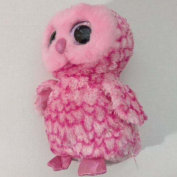 Ty Beanie Boos Pinky the Owl - 9" Tall - Pre Owned Excellent Condition - Picture 1 of 5